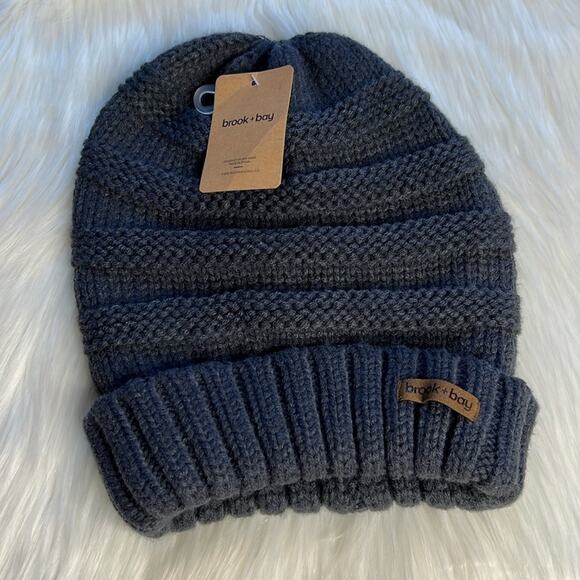 Brook + Bay Blue Slouchy Cable Knit Hat - Picture 1 of 4